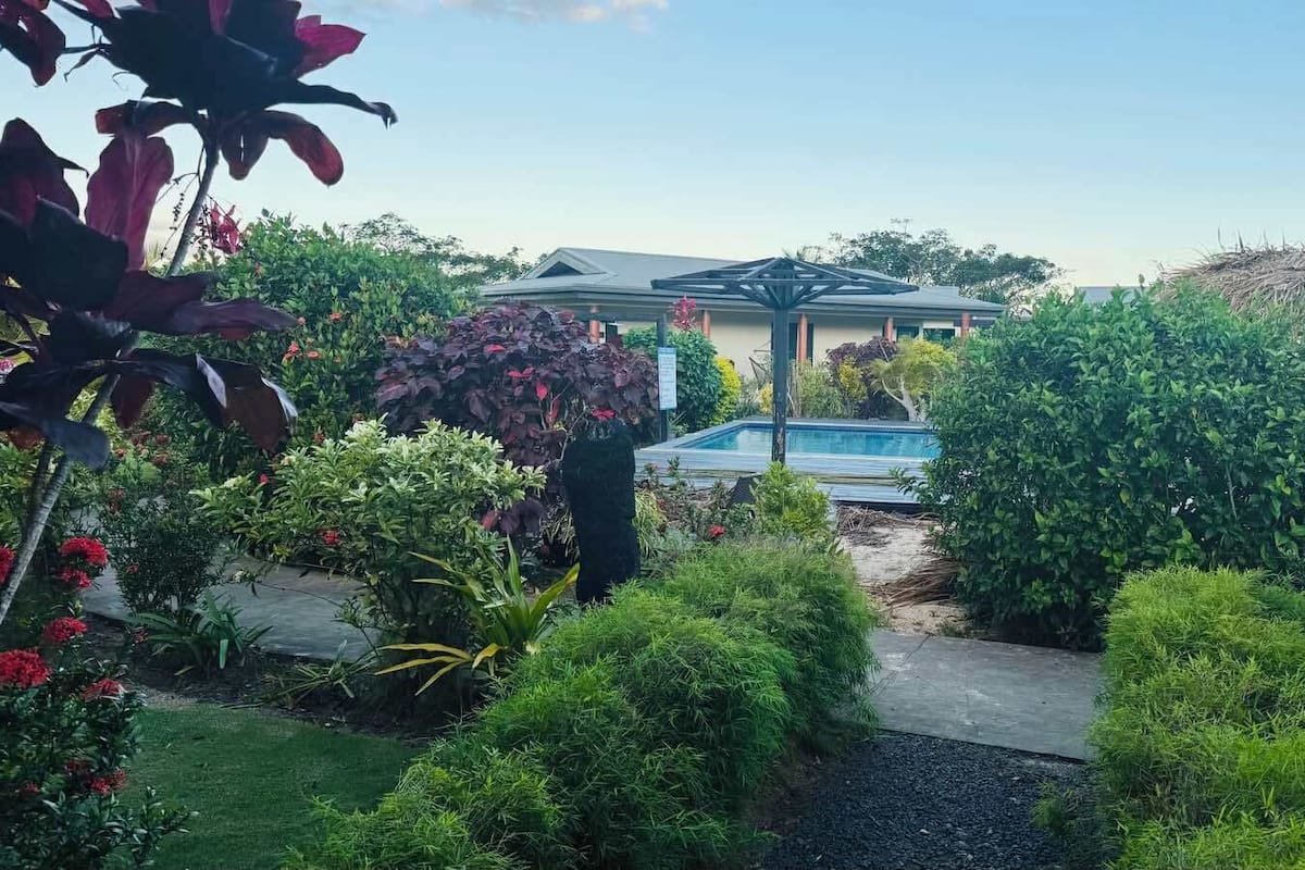 King Family Villa — the patio with pool outlook